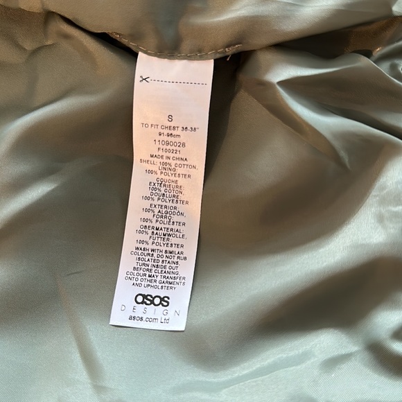 ASOS NWOT green men’s bomber jacket - Picture 5 of 7